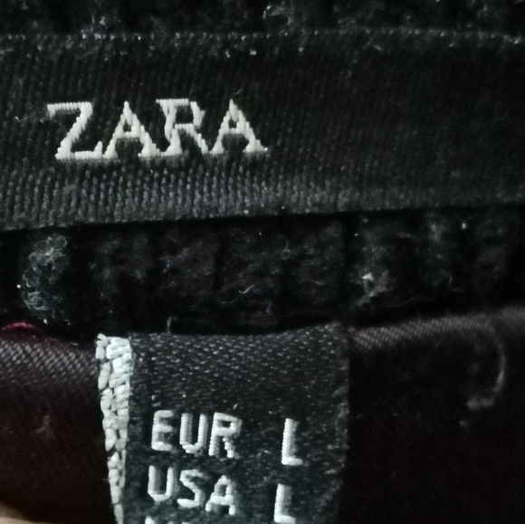 ZARA VELOURS BLACK COAT - Picture 6 of 9